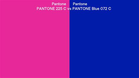 Pantone 225 C Vs Pantone Blue 072 C Side By Side Comparison