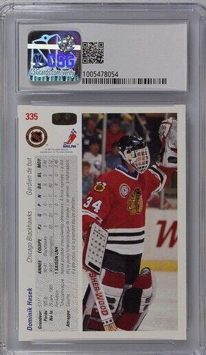 Upper Deck French Dominik Hasek Blackhawks Rookie Rc