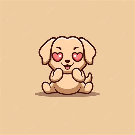 Premium Vector Retriever Sitting Shocked Cute Creative Kawaii Cartoon Mascot Logo