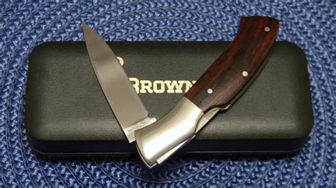 Browning Japan Model 305 Wood Lockback Knife Nib