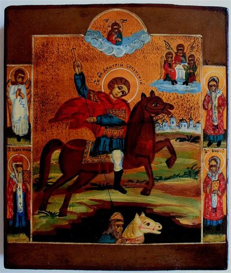 Russian Orthodox Icon Demetrius Of Thessaloniki Wood Catawiki