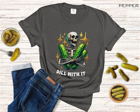 Pickle Lover Shirt Funny Skeleton Pickle Lover Tshirt Gift For Dill