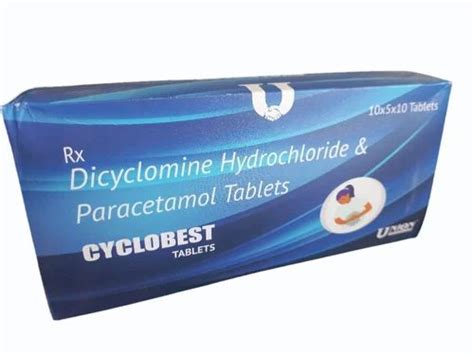 Cyclobest Dicyclomine Hydrochloride Paracetamol Tablet At Rs 490 Box Trigan D In Ahmedabad