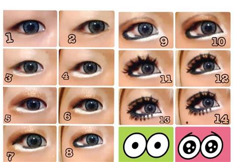 Easy Gyaru Tutorial Gyaru Makeup Gyaru Eye Makeup