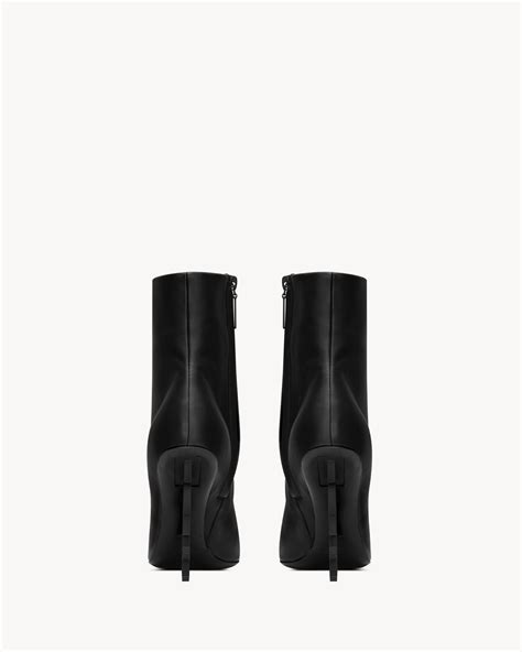 Opyum Booties In Leather Saint Laurent