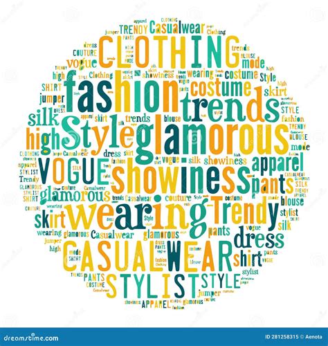 Fashion Keywords Tag Cloud Vector Illustration Stock Vector