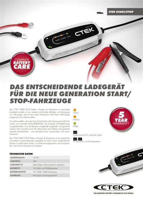 CTEK Batterieladegerät 12V 3 8A Start Stop Hoelzle