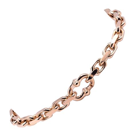 Tiffany And Co 18 Karat Rose Gold Makers Narrow Chain Bracelet At