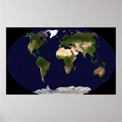 Winkel Tripel Projection Map of the World Poster | Zazzle