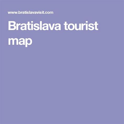 Bratislava tourist map | Tourist map, Bratislava, Tourist