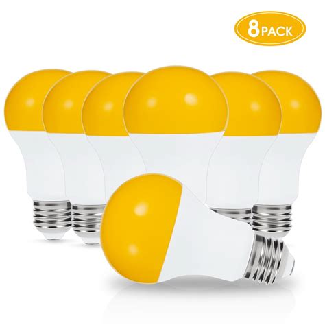 Yellow Led Bug Light Bulb Amber Yellow Bug Outdoor Porch Lights A19