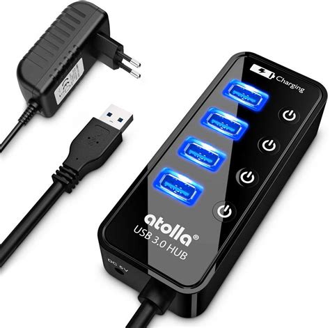 Hub USB 3 0 externe alimenté 4 Ports USB avec interrupteurs