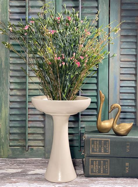 Haeger Vase White Vintage Fan Large Gladiolus Art Deco Foyer