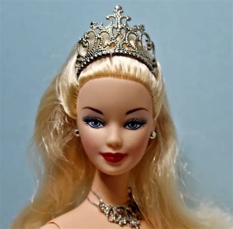 BARBIE DOLL NUDE Blonde Hair Blue Eyes Silver Jewelry Crown TNT Click