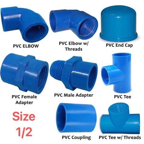 Pvc Blue Pipe Fittings Elbow Tee Coupling Female Adaptor Male