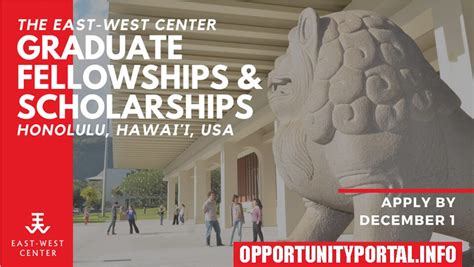 East West Center Graduate Scholarship In Usa 2024 Fully Funded