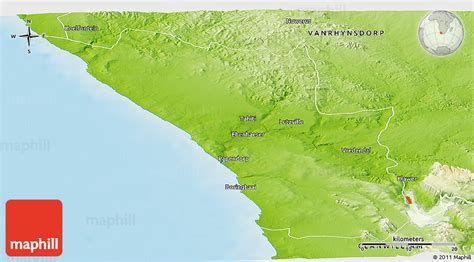 Physical Panoramic Map of VREDENDAL