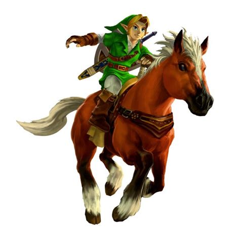 Render The Legend Of Zelda Ocarina 3d Link Epona Ocarina Of Time Legend Of Zelda Legend