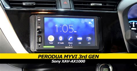 Perodua Myvi AV Gen 3 Sony XAV AX1000 Install