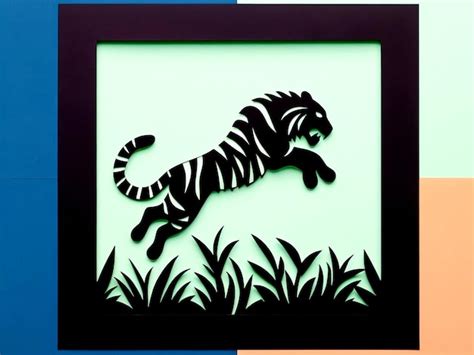 A Tiger Is Running In The Grass With The Text Tiger On It Premium AI