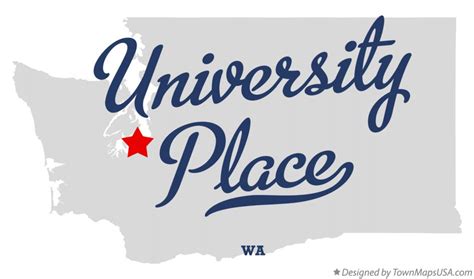 Map of University Place, WA, Washington