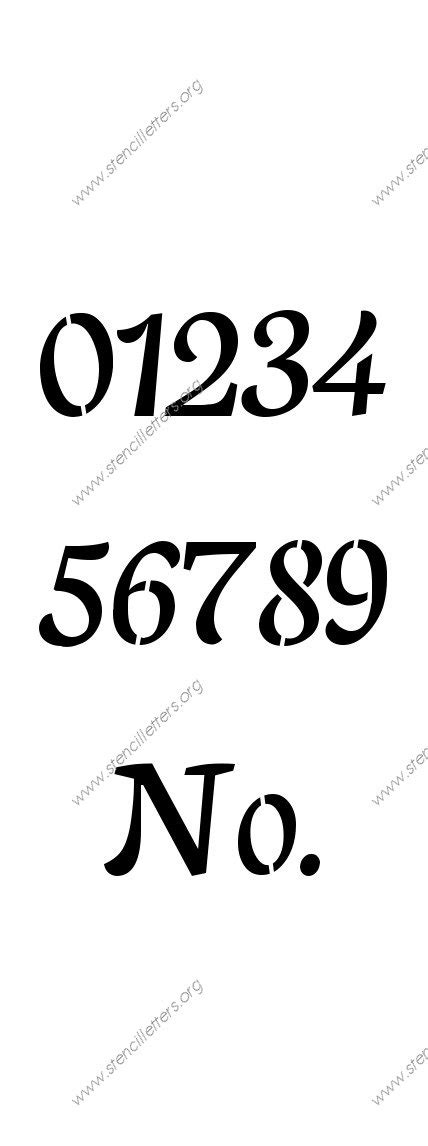 Stylish Cursive Letter Stencils Numbers And Custom Made To Order