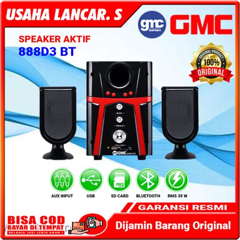 SPEAKER AKTIF BLUETOOTH GMC 888D3 BT Bergaransi Resmi Lazada Indonesia