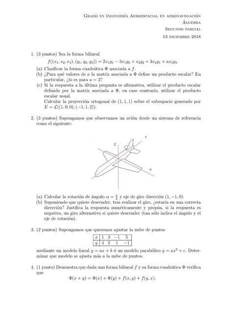 Segundo Parcial Aeroespacial Grado En Ingenier A Aeroespacial