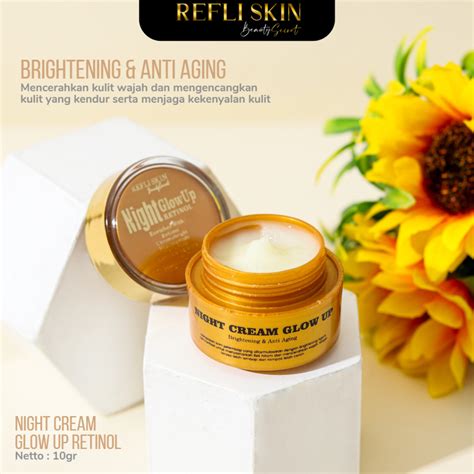 Jual Refli Skin Night Cream Retinol Gold Whitening Glowing Series L