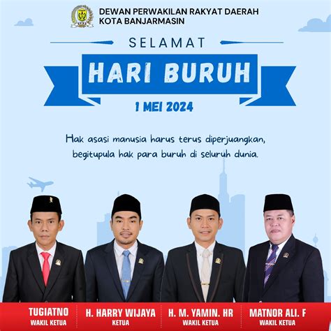 Iklan Ucapan Hari Buruh Internasional Dprd Kota Banjarmasin