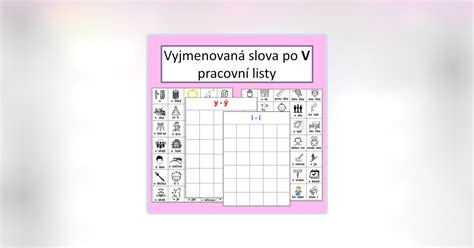 Materi L Vyjmenovan Slova Po V Pracovn Listy