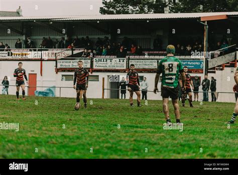 Penryn RFC vs Hayle RFC at The Memorial Stadium, Penryn, Cornwall, UK, 27th January 2018 Stock ...