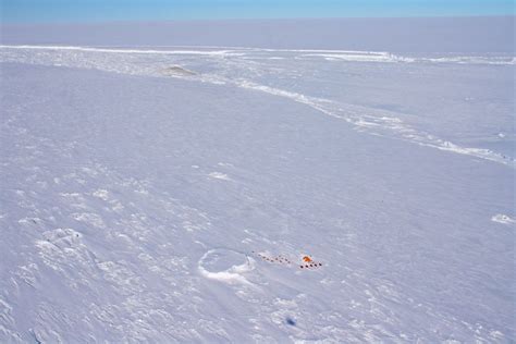 Emperor Penguin Camp Aerial Antarctic Logistics Expeditions