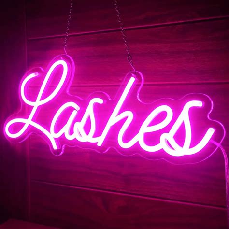 Buy Deco Led Light Sign Lashes Neon Sign X Inches Business Logo