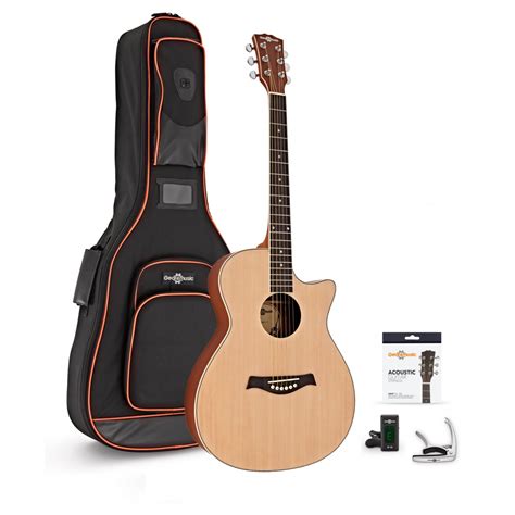 Disc Deluxe Cutaway Folk Guitar Pack By Gear Music Ovangkol At Gear Music