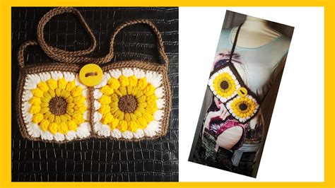 Sac Granny Tournesol Au Crochet Youtube