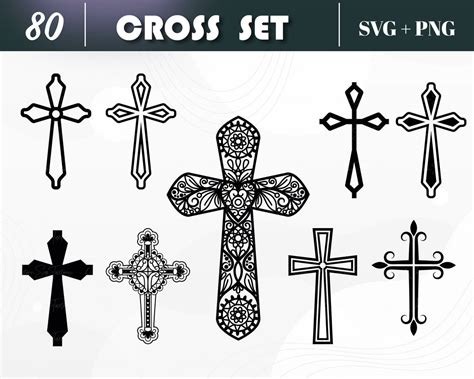 Cross Set Cross Svg Crosses Svg Christian Svg Catholic Svg