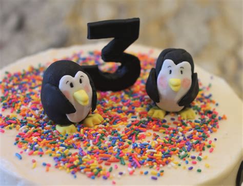 Happy Birthday Penguin Cake