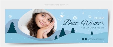 Free Vector Flat Winter Twitter Header