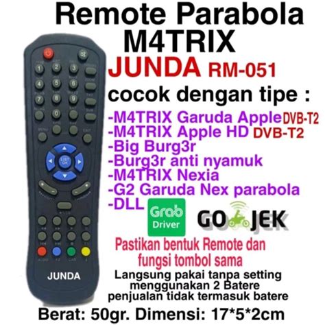 Jual Remote STB Matrix Garuda Burger S2 Nexia Parabola LGSat Shopee