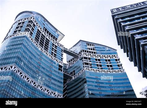 Modern Architecture Of Fusionopolis In Singapore Asia Stock Photo Alamy