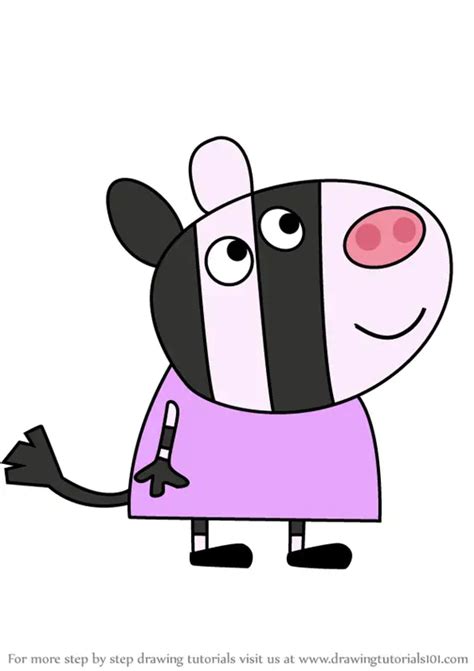 Learn How To Draw Zaza From Peppa Pig Peppa Pig Step By Step