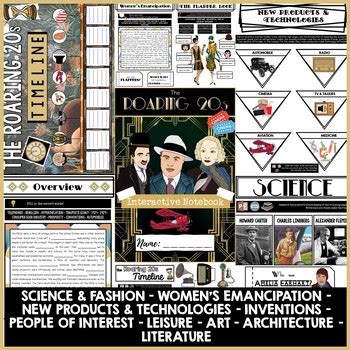 S Roaring Twenties Unit Bundle Interactive Notebook Ppt