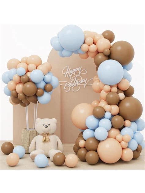 Pcs Brown Blue Balloon Garland Arch Kit Holiday Party Decoration