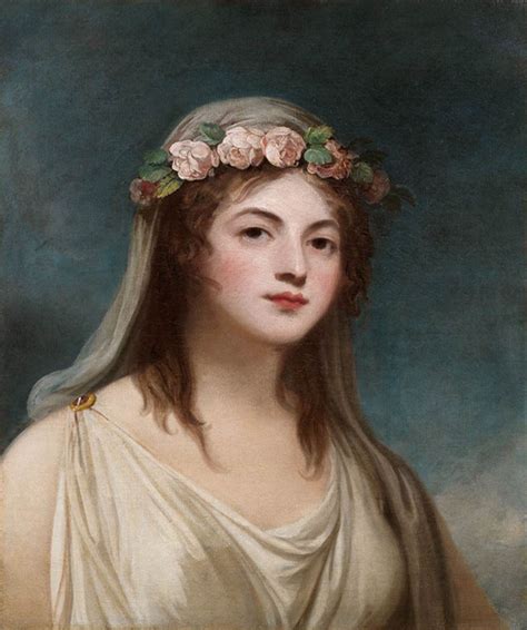 Portrait Of Lady Emma Hamilton As Flora By Romney George