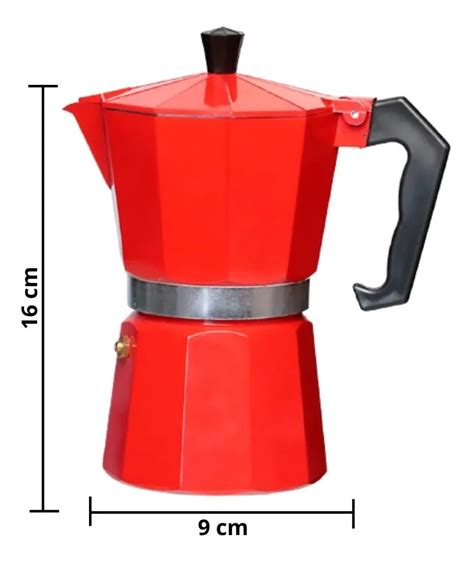 Cafeteira Italiana Vermelha Para Cafezinhos Mimo Style Papellotti