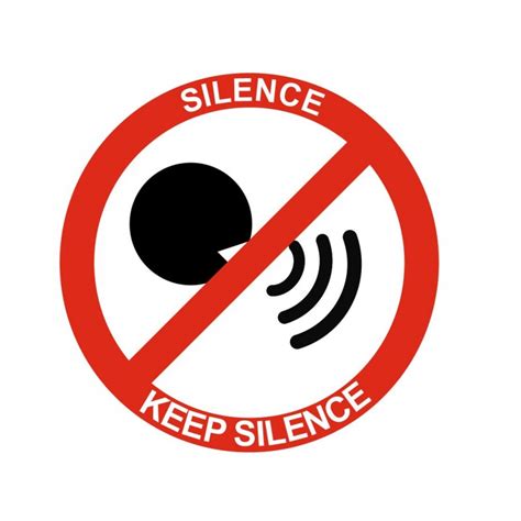 Panneau Silence Keep Silence Refab Sticker Communication