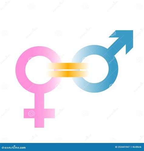 Gender Equal Sign Vector Icon Men And Women Equal Concept Icon On White Background Female And