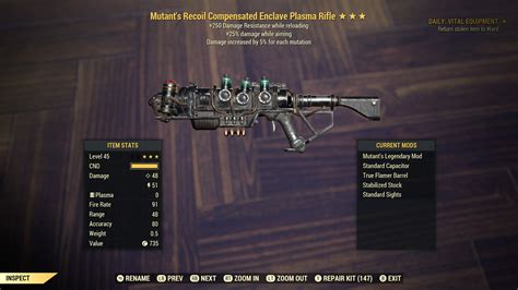 Mutant 25 250 Enclave Plasma Rifle With Flamer Mod