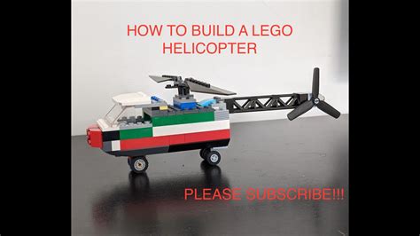 How To Build A Lego Helicopter Youtube